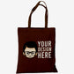 Custom No Zipper Premium Canvas Tote Bag - Black