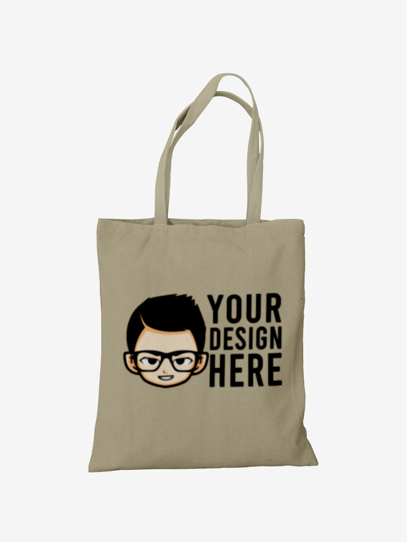 Custom No Zipper Premium Canvas Tote Bag - Black