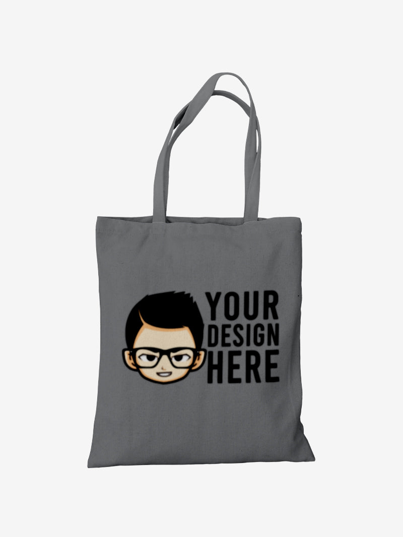 Custom No Zipper Premium Canvas Tote Bag - Black