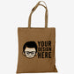 Custom No Zipper Premium Canvas Tote Bag - Black