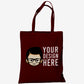 Custom No Zipper Premium Canvas Tote Bag - Black