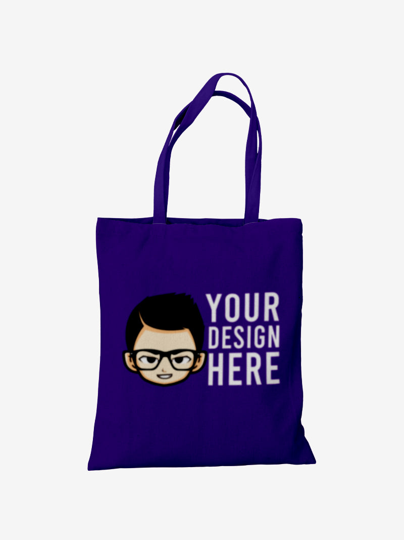 Custom No Zipper Premium Canvas Tote Bag - Black