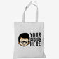 Custom No Zipper Premium Canvas Tote Bag - Black